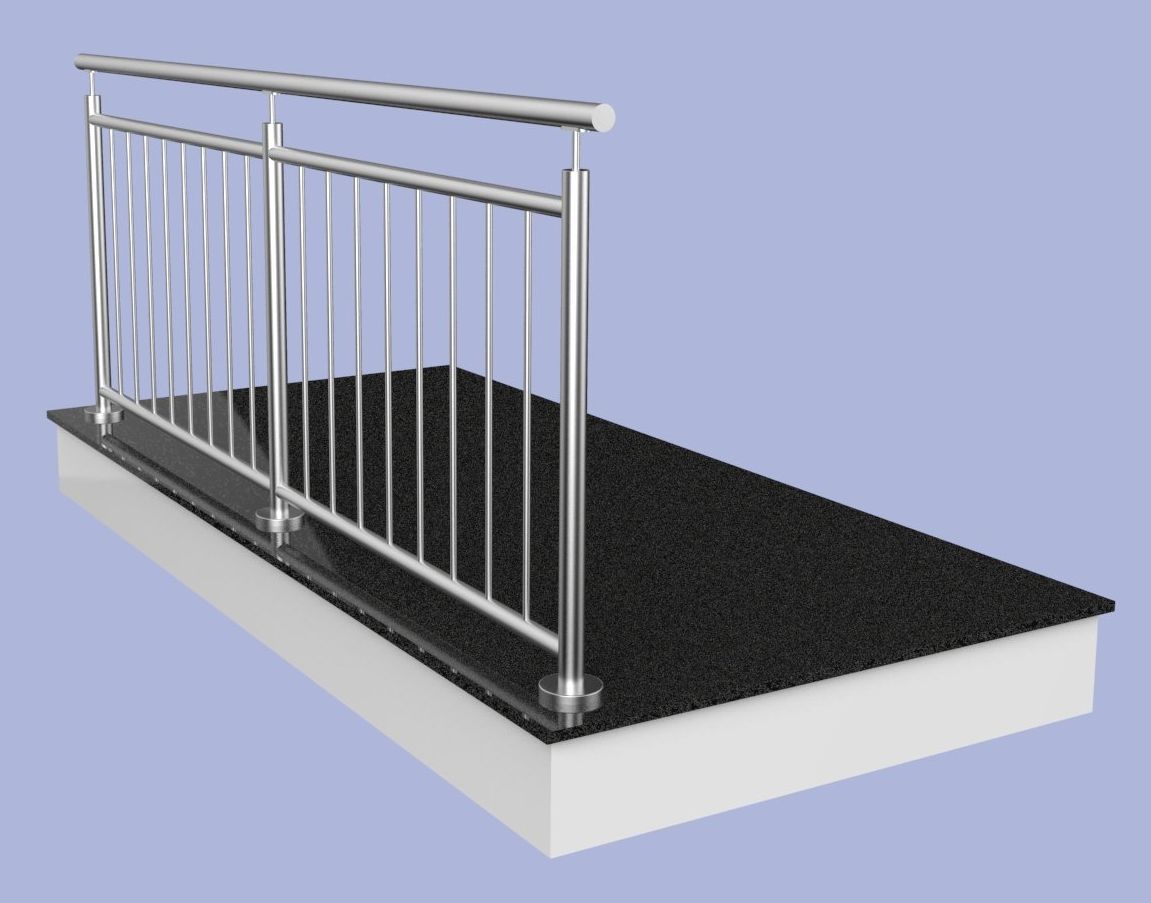 Geländerstützen mit M8 Fließbohrungen Geländerpfosten