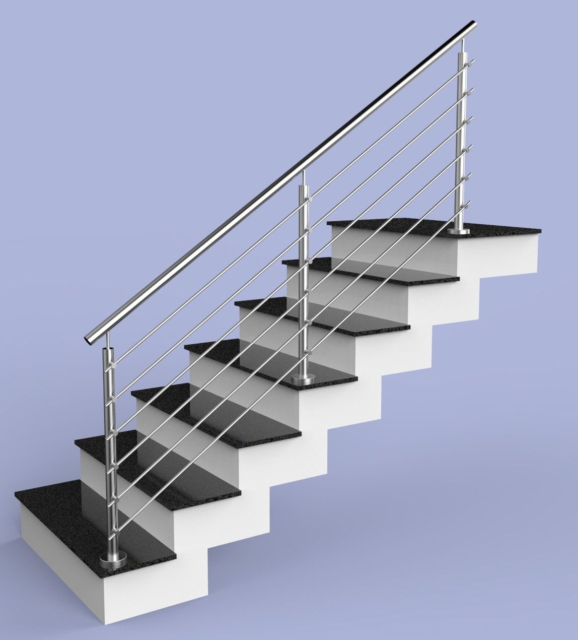 Geländerpfosten mit M6 Fließbohrungen Geländerpfosten