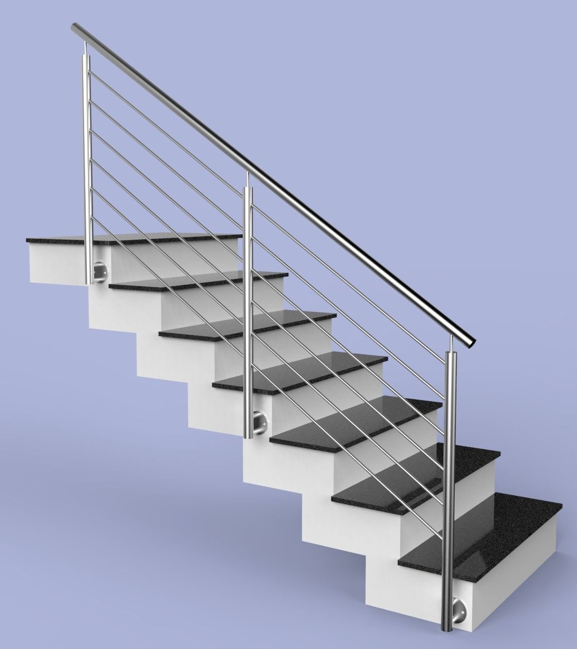 Geländerstützen mit Füllbohrungen Geländerpfosten