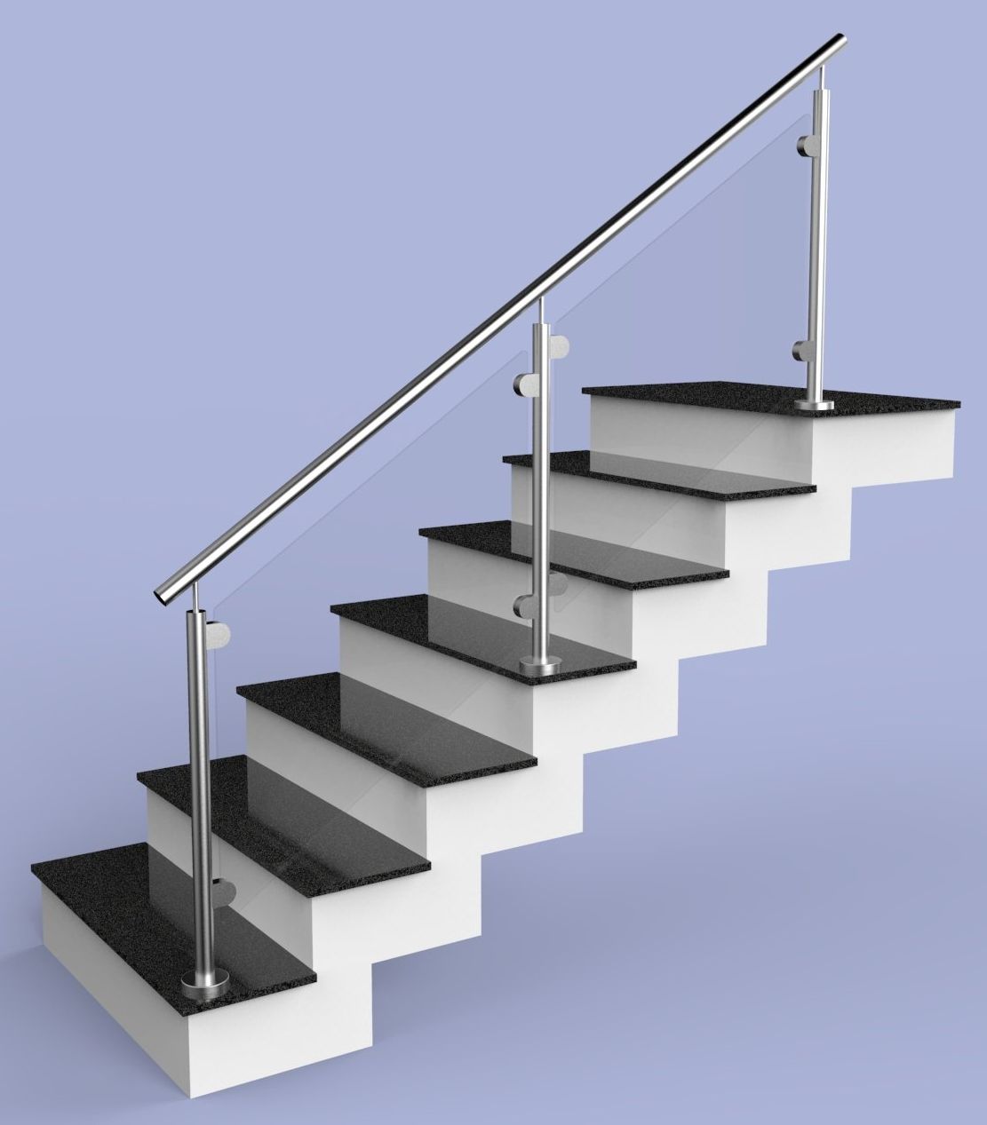 Geländerstützen mit M8 Fließbohrungen Geländerpfosten