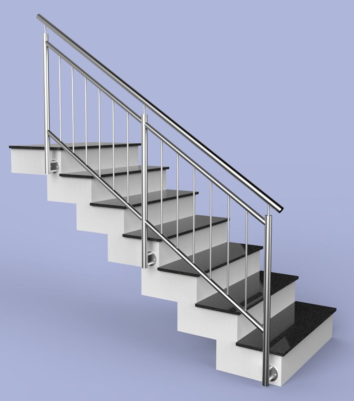 Geländerstüzen mit 34,0 mm schrägen Füllbohrungen Geländerpfosten