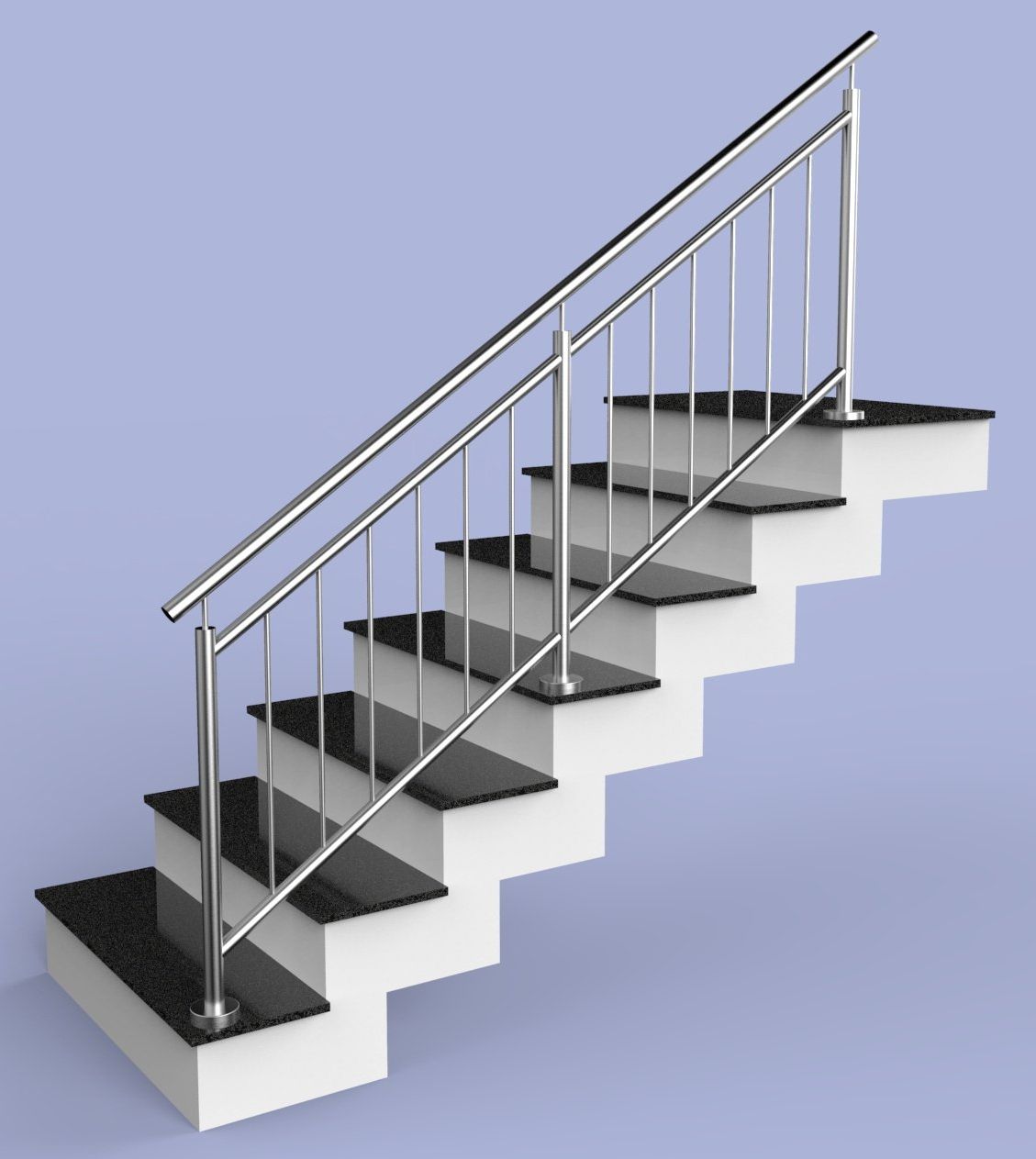 Geländerstützen mit 34,0 mm schrägen Füllbohrungen Geländerpfosten