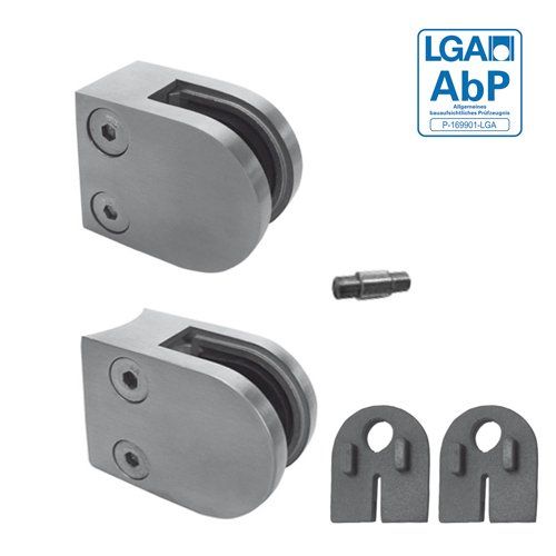 Glashalter aus Edelstahl für Glasgeländer