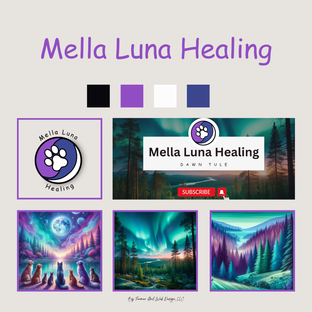 farmer girl web design brand development for mella luna healing