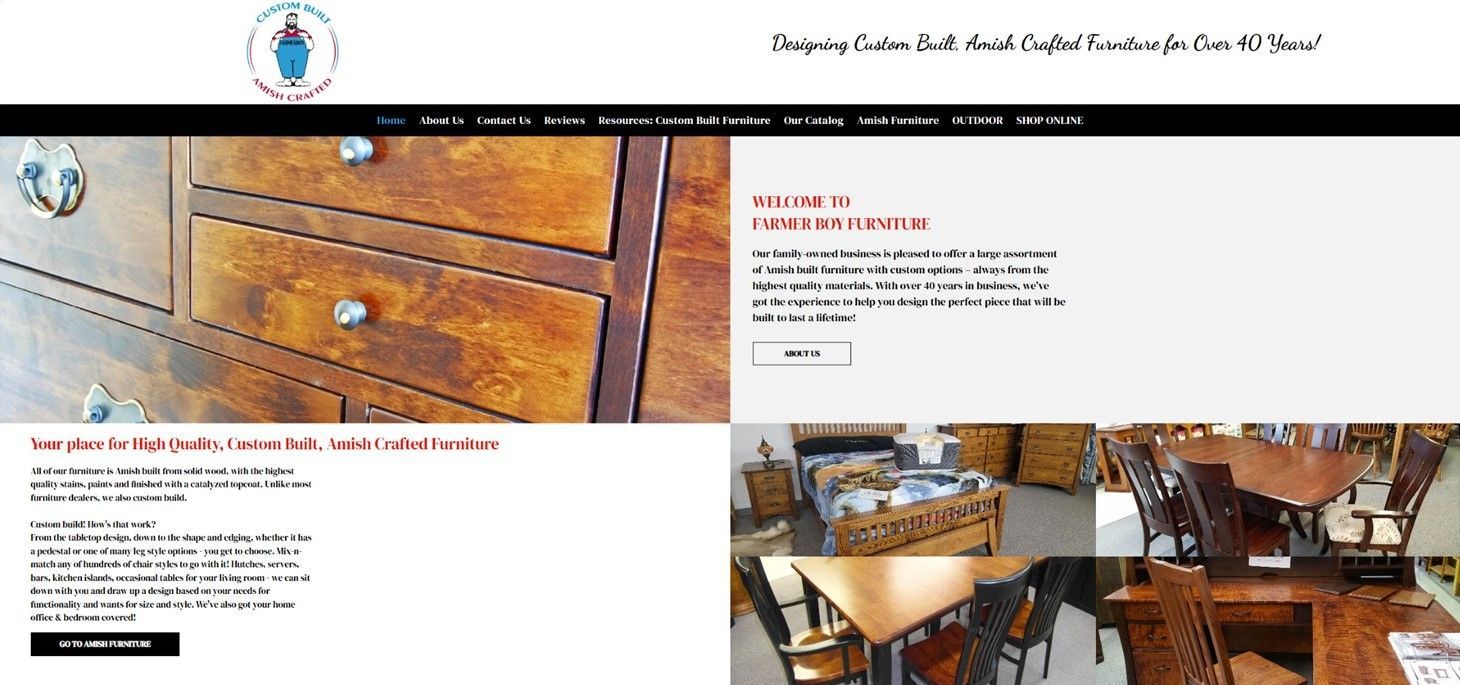 farmer boy furniture farmer girl web design