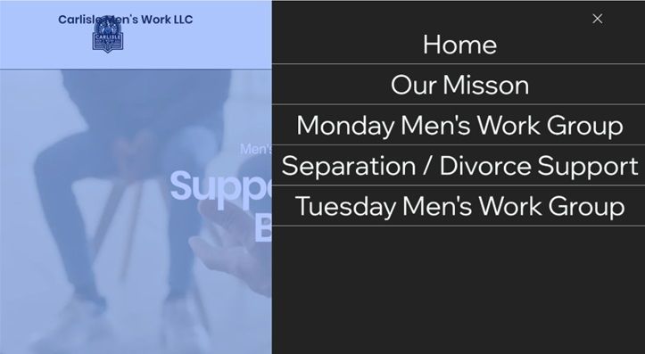 carlisle men's work website before professional redesign by farmer girl web design