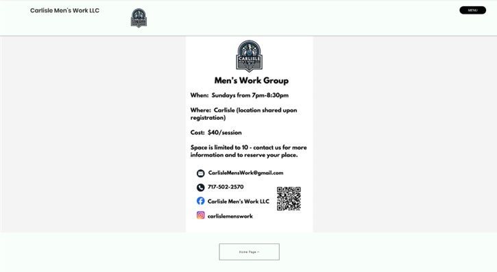 carlisle men's work website before professional redesign by farmer girl web design