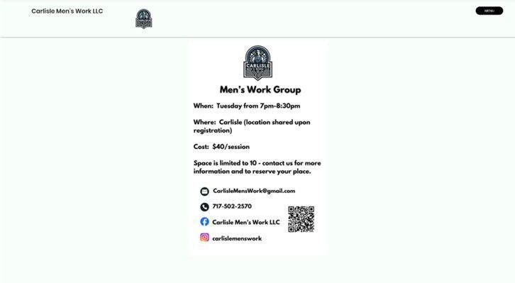 carlisle men's work website before professional redesign by farmer girl web design