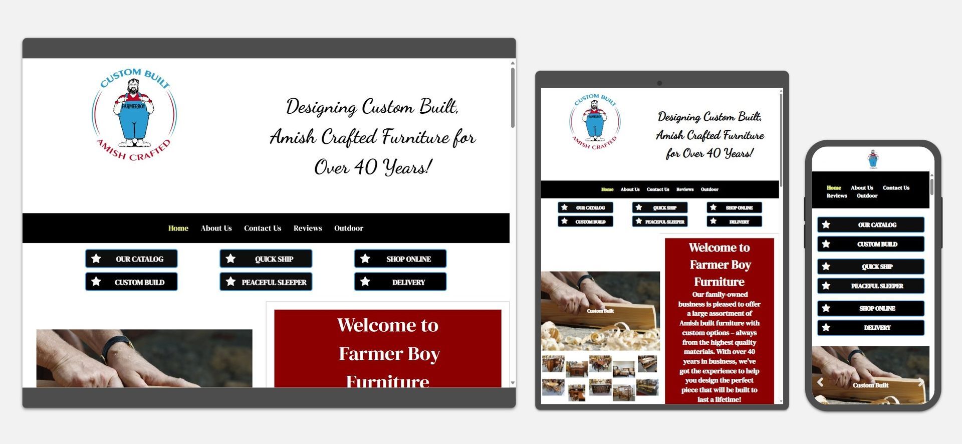 farmer boy furniture farmer girl web design