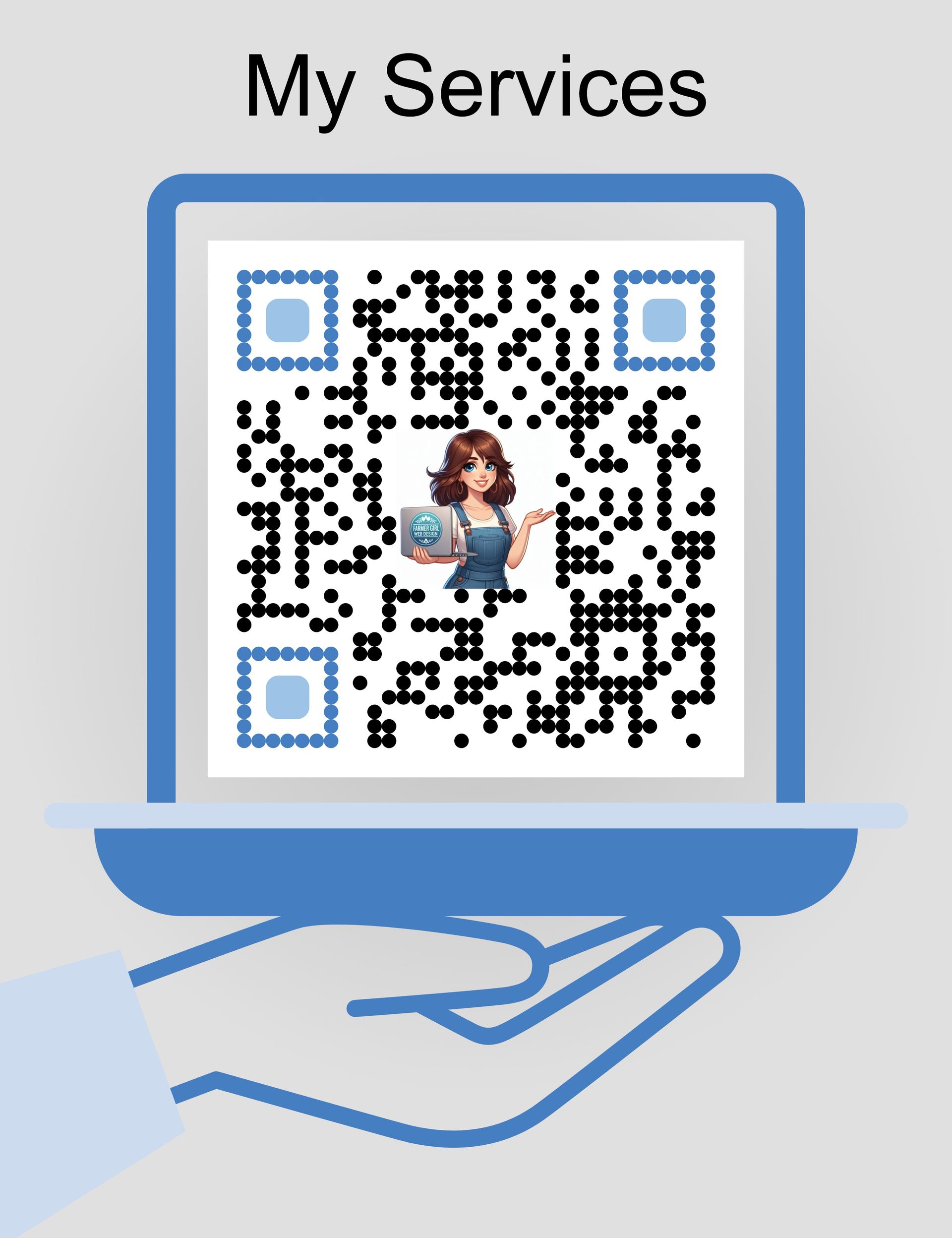 farmer girl web design qr code