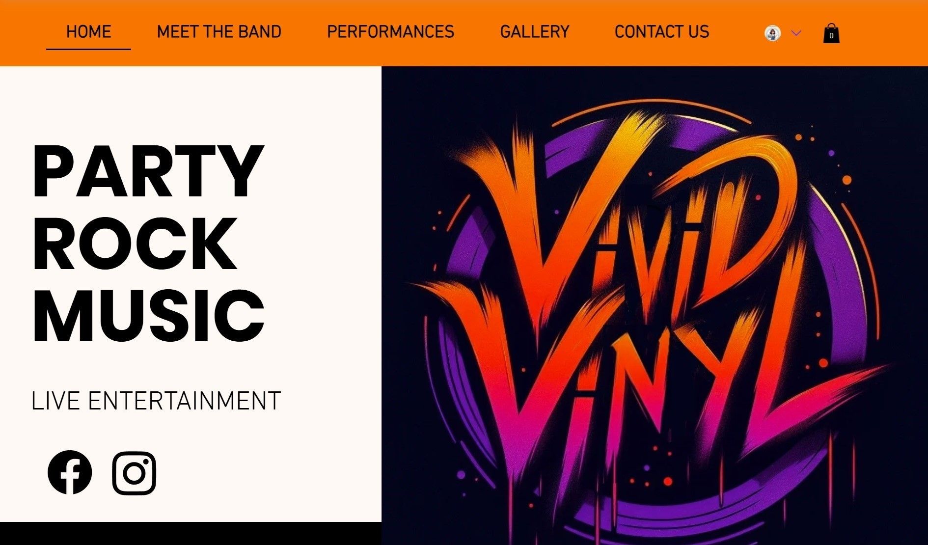 vivid vinyl band website deign farmer girl web design