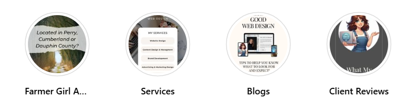 farmer girl web design Instagram highlights social media for small business blog farmer girl web design Instagram highlights social media for small business blog