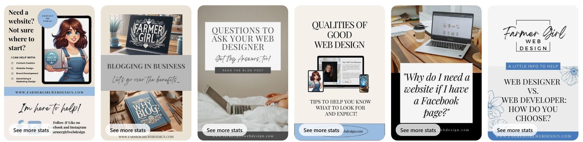 farmer girl web design blog social media for small business