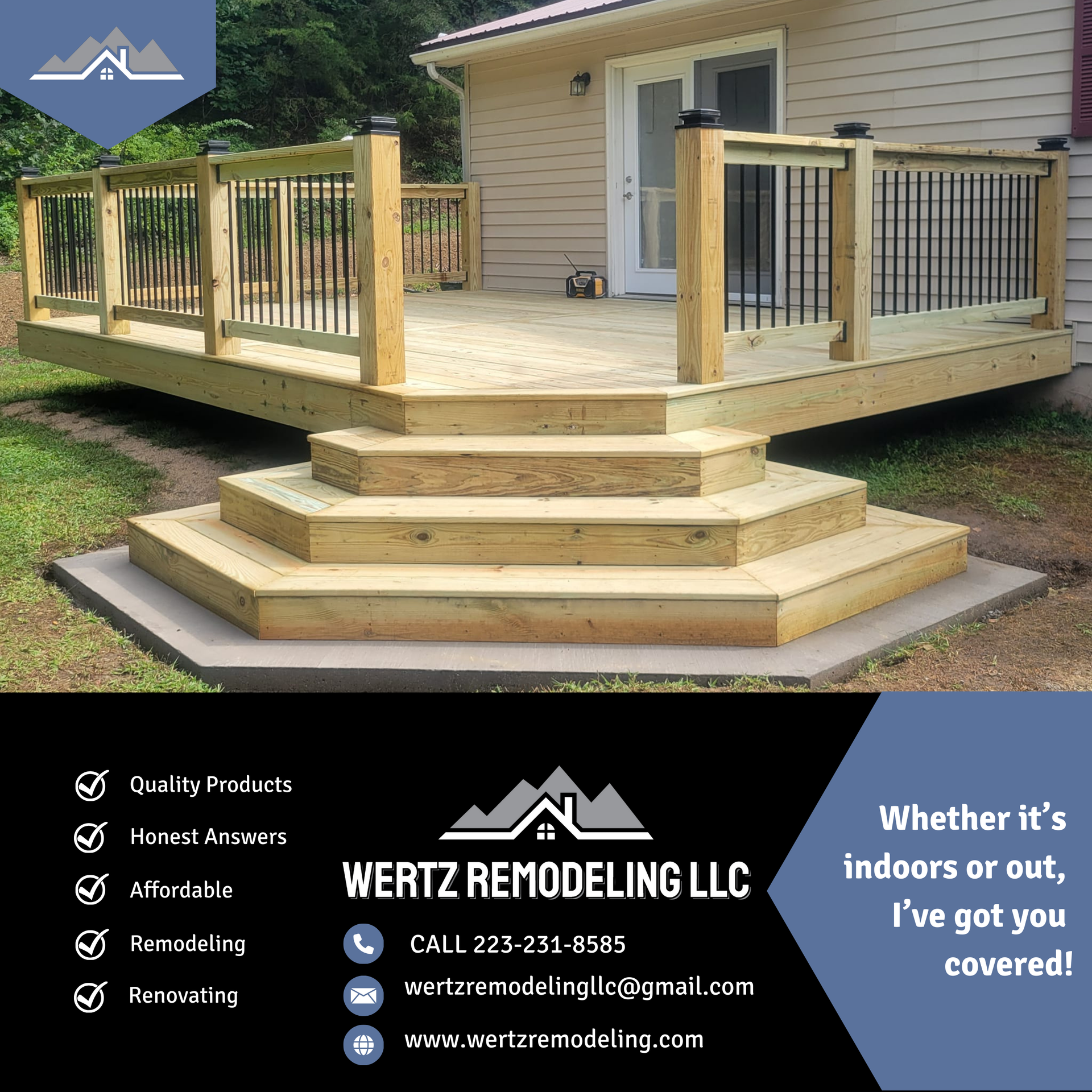wertz remodeling, llc content creation by farmer girl web design