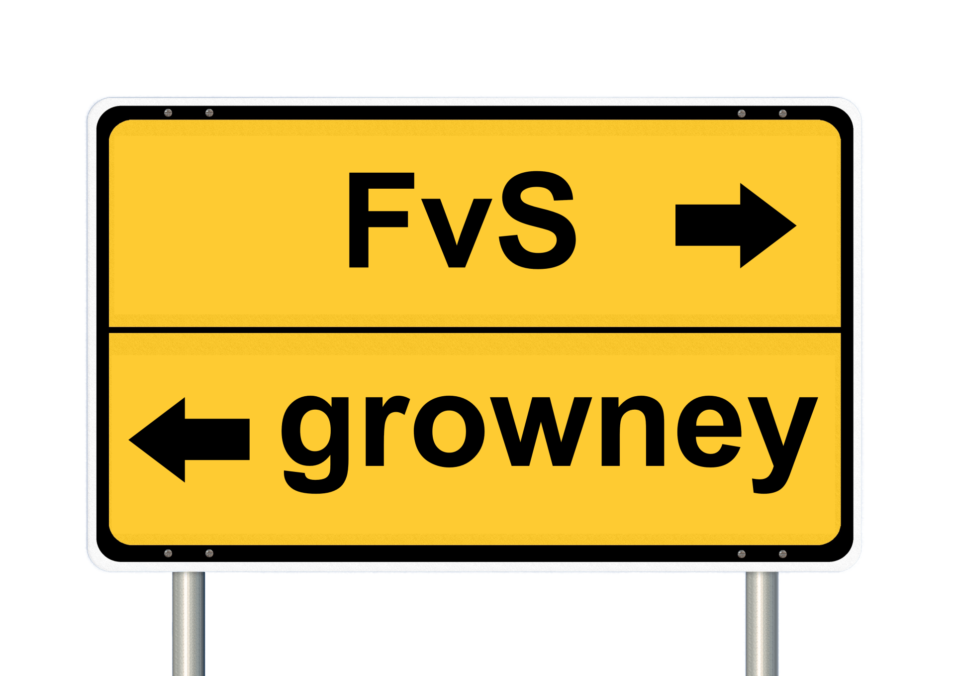 Schild, das Richtung Growney und Flossbach von Storch zeigt