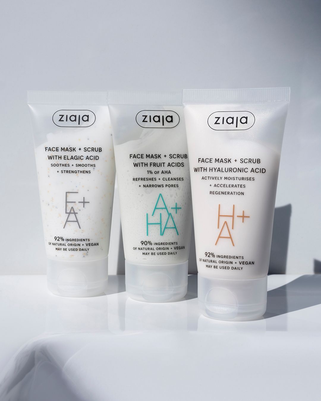 Ziaja Gesichtspeelings + Masken