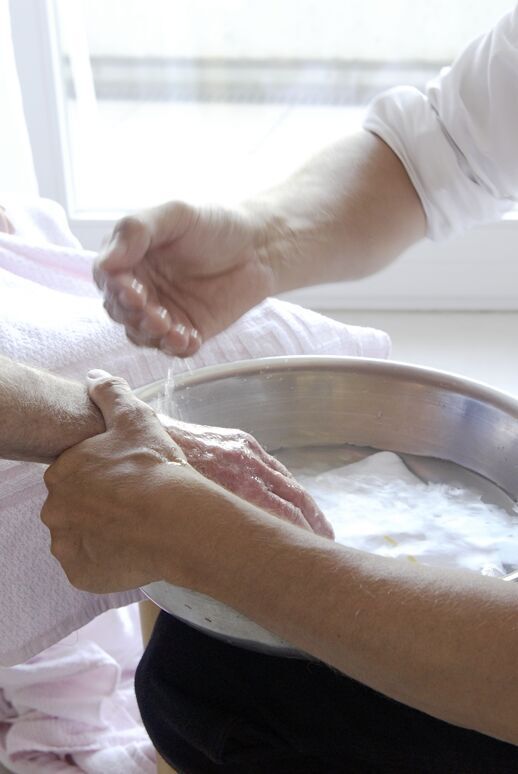 Handbad rhythmisches Handbad klingende Waschung