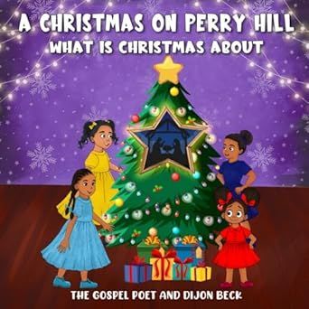 Girls around a Christmas tree