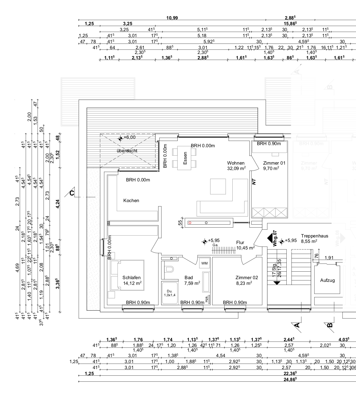Gesamtmietfläche 85qm