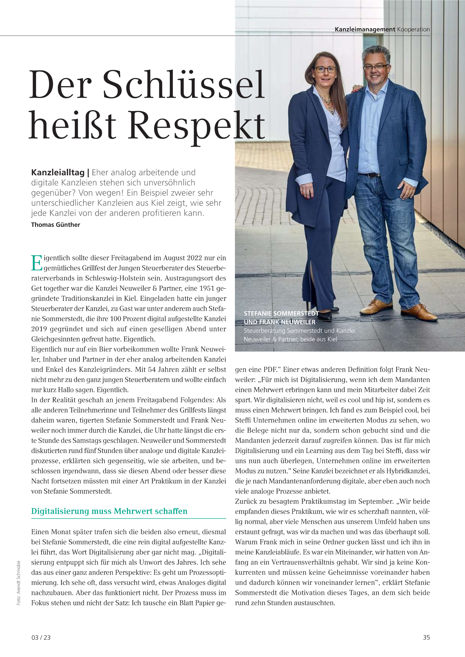 Artikel DATEV Magazin Der Schlüssel heißt Respekt