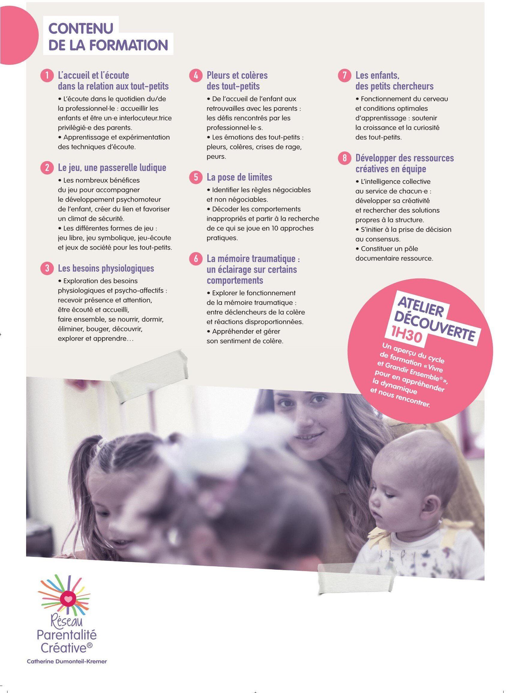 Cliquer pour télécharger le document Programme de formation pour les professionnels de la petite enfance