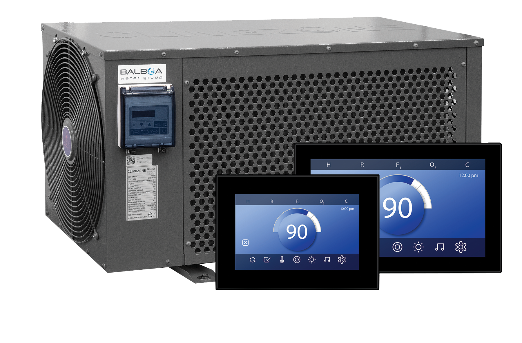 Balboa - Clim8Zone Luftwärmepumpe inkl. SpaTouch Display für Whirlpools & SwimSpas