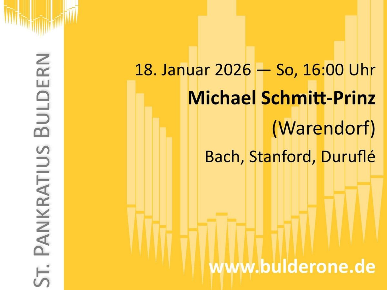 So, 18. Januar um 16 Uhr