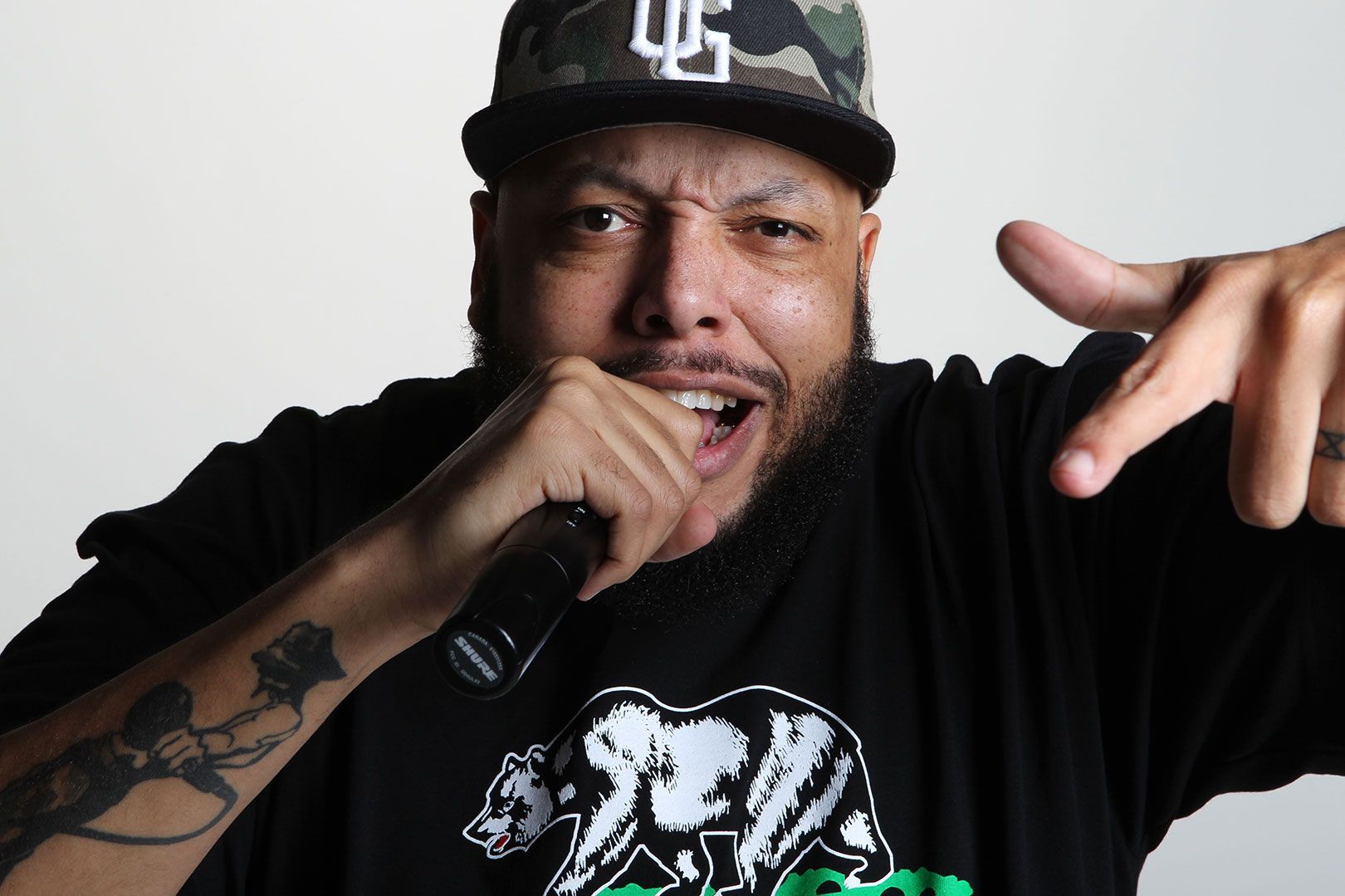 Rapper with a microphone