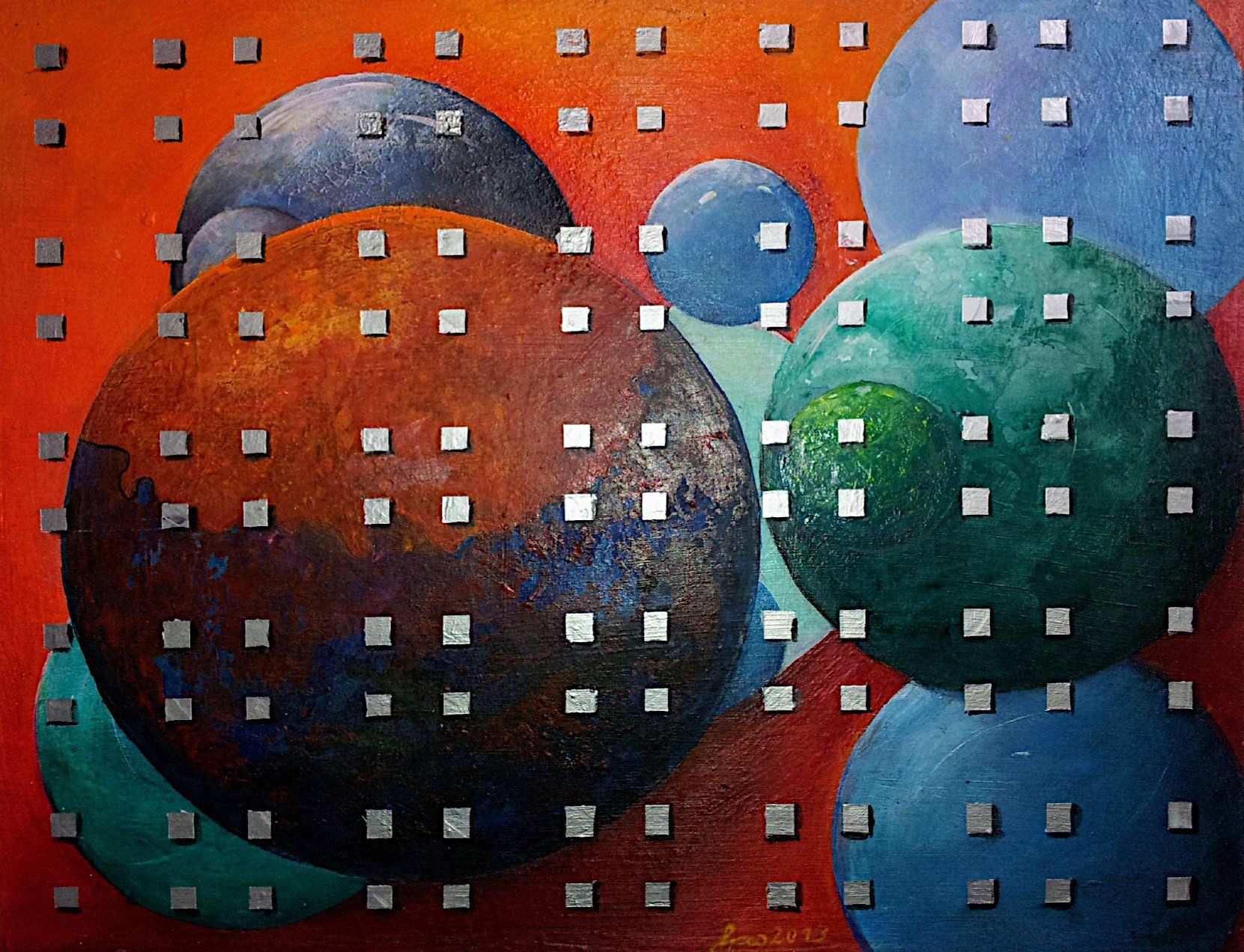 Galerie Hans Peter Wühler Welten 14 Acryl/Gel auf Leinwand hpw 2013 ca. 50 x 40 cm Original: 185,00 € Replikatdruck auf Leinwand 50 x 40 cm: 108,00 € Bild-Nr.: 02-014