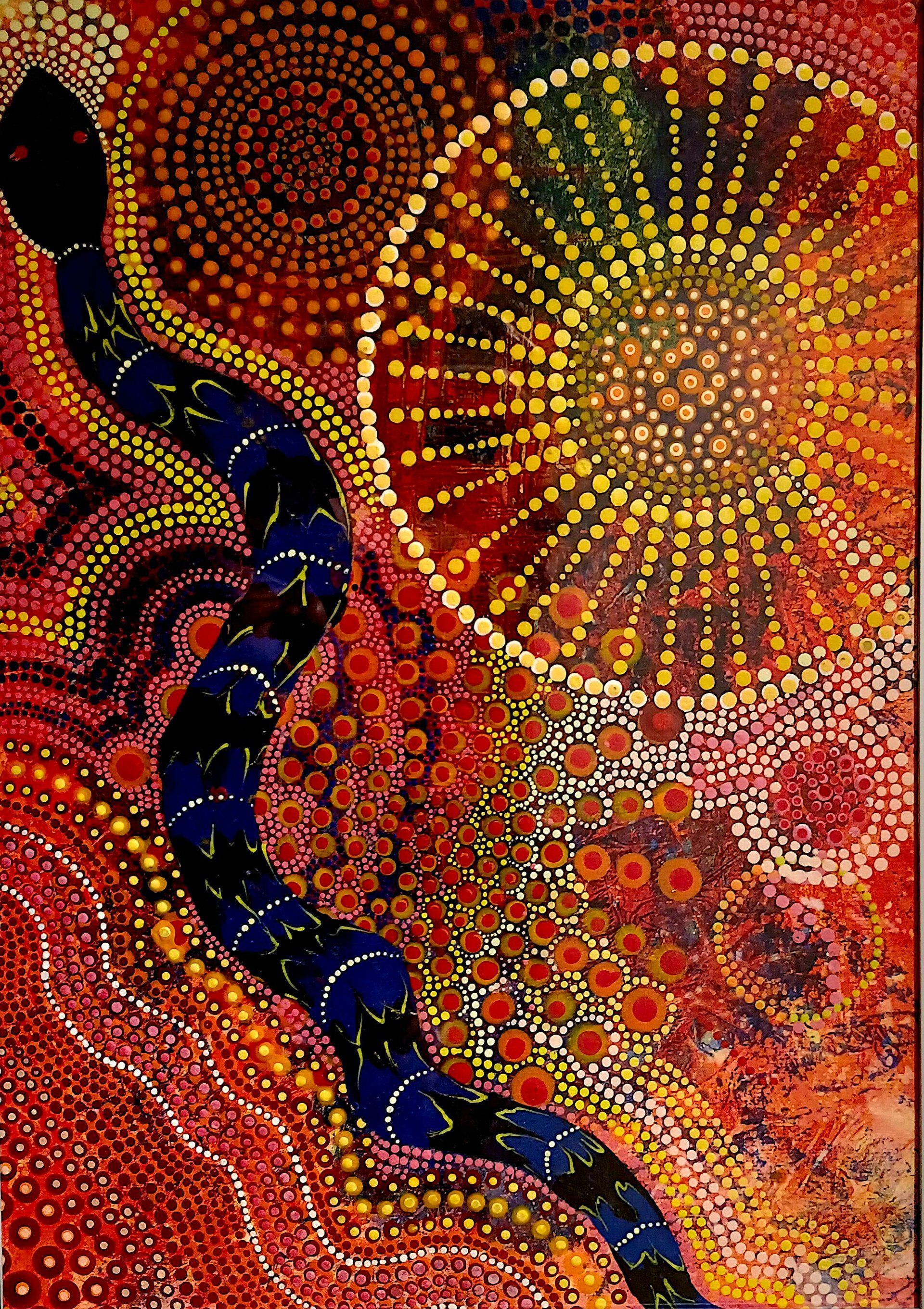 Galerie Hans Peter Wühler Schlange Acryl auf Zeichenkarton hpw 2021 ca. 21 X 29,7 cm Original: 75,00 € Replikatdruck auf Leinwand DIN A4: 60,00 € Bild-Nr.: 01-012