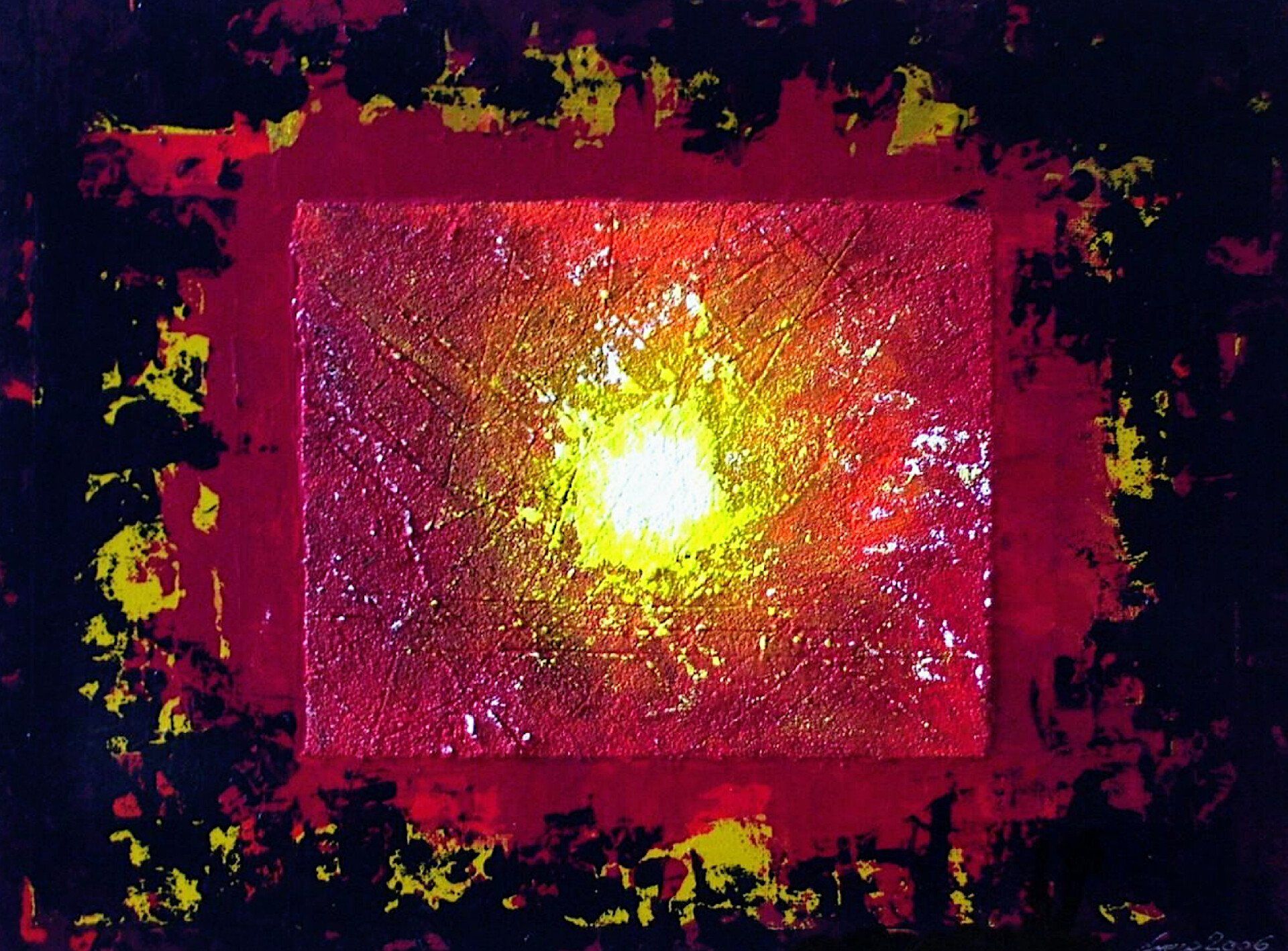 Galerie Hans Peter Wühler Welten 6 Acryl/Gel/Sand auf Leinwand hpw 2006 ca. 40 x 30 cm Original: 85,00 € Replikatdruck auf Leinwand 40 x 30 cm: 60,00 € Bild-Nr.: 02-006