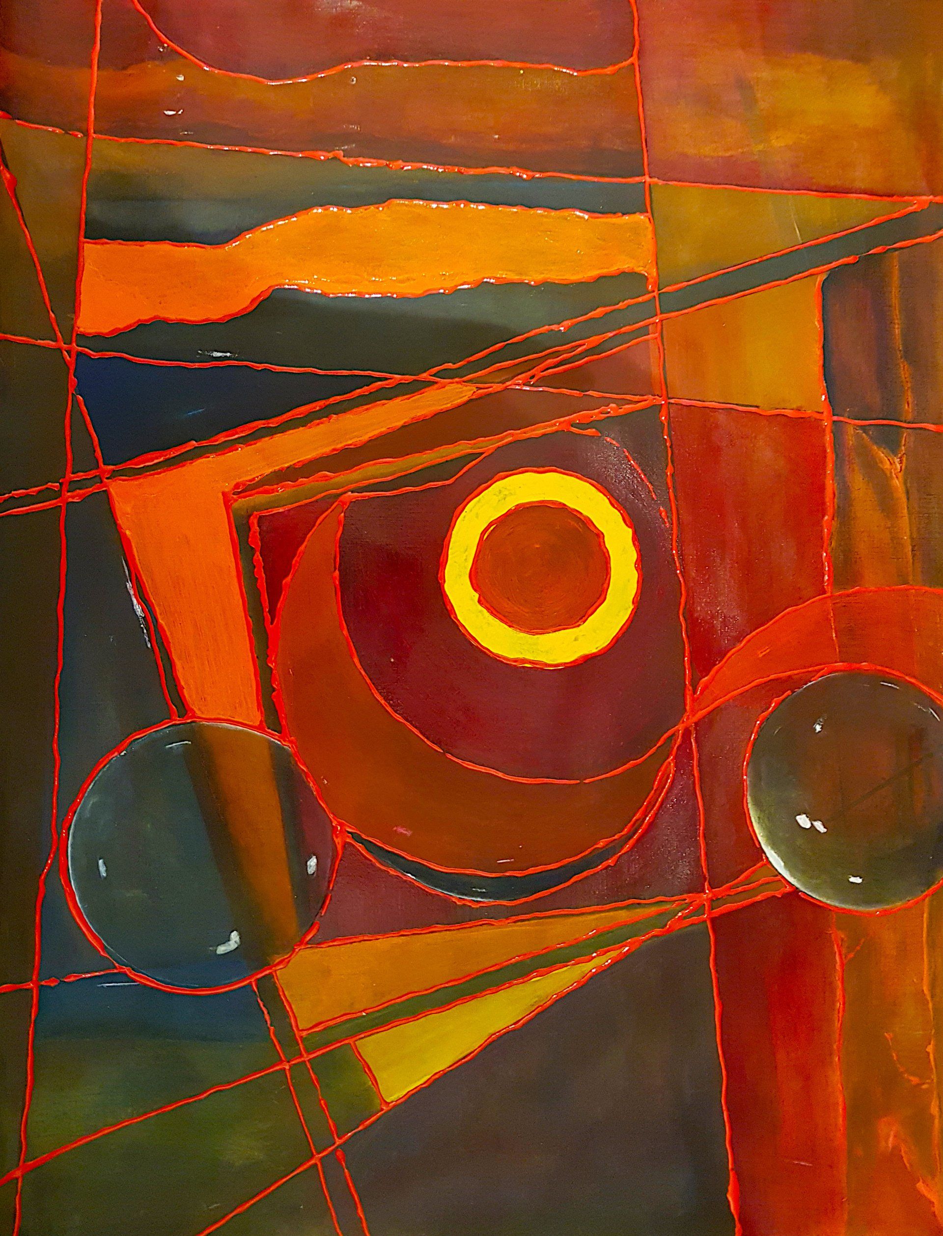 Galerie Hans Peter Wühler Welten 19 Acryl/Gel auf Zeichenkarton hpw 2020 ca. 50 x 60 cm Original: 155,00 € Replikatdruck auf Leinwand 50 x 60 cm: 117,00 € Bild-Nr.: 02-019