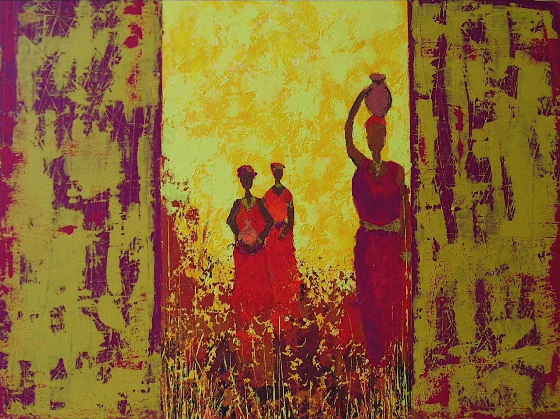 Galerie Hans Peter Wühler Afrikanerinnen Acryl auf Leinwand hpw 2008 ca. 80 x 60 cm Original: 435,00 € (sold) Replikatdruck auf Leinwand 80 x 60 cm: 90,00 € Bild-Nr.: 04-004