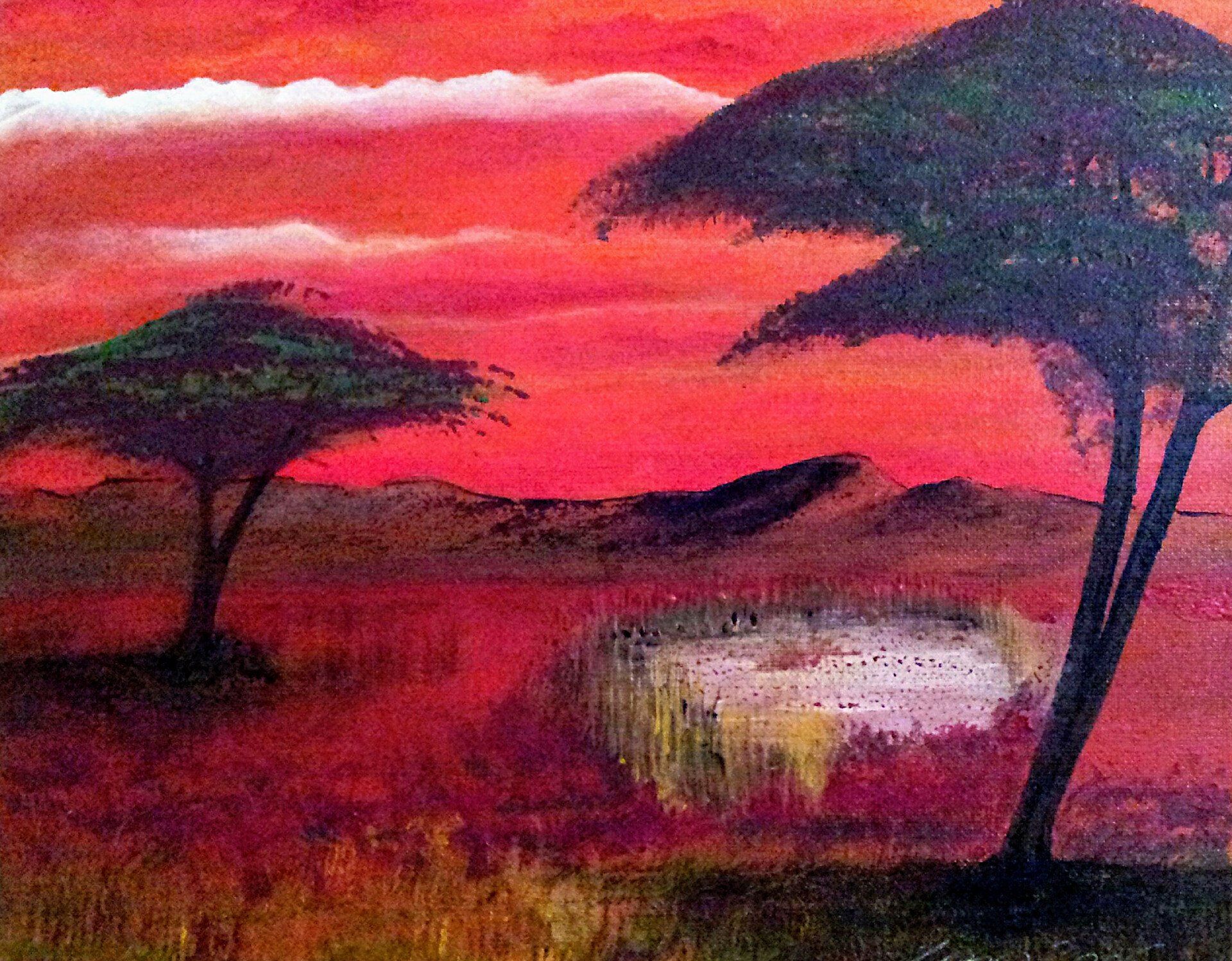 Galerie Hans Peter Wühler Afrika 2 Acryl auf Holz hpw 2006 ca. 30 x 24 cm Original: 85,00 € Replikatdruck auf Leinwand 30 x 24 cm: 75,00 € Bild-Nr.: 04-006