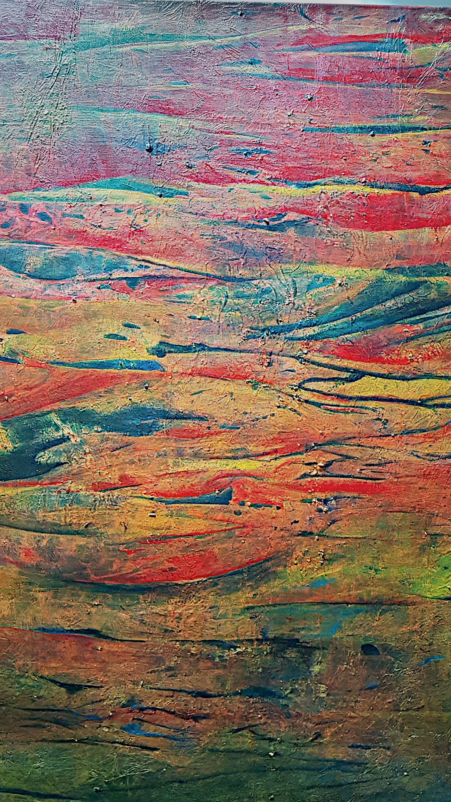 Galerie Hans Peter Wühler Landscape 1 Acryl/Gel/Sand auf Leinwand hpw 2020 ca. 60 x 80 cm Original: 395,00 € Replikatdruck auf Leinwand 80 x 60 cm: 90,00 € Bild-Nr.: 05-014
