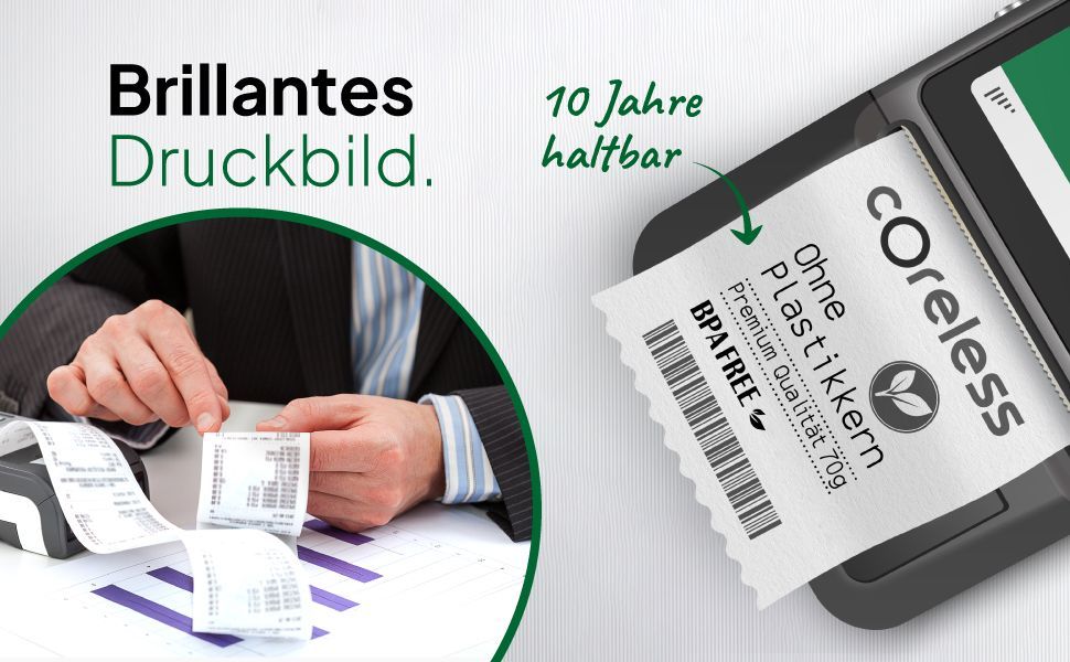 coreless Brilliantes Druckbild coreless Brilliantes Druckbild