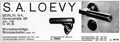 Loevy-Werbeanzeige in der Zeitschrift bauhaus, 1929 Loevy-Werbeanzeige in der Zeitschrift bauhaus, 1929
