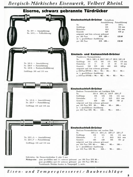 Auszug aus Spezialliste 2/35, 1935 BME Spezialliste 2/35, 1935