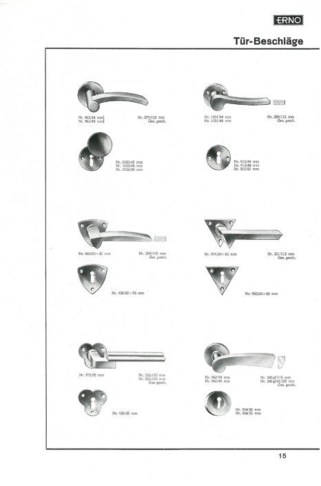 Auszug aus ERNO-Beschläge, 1935 ERNO-Beschläge, 1935