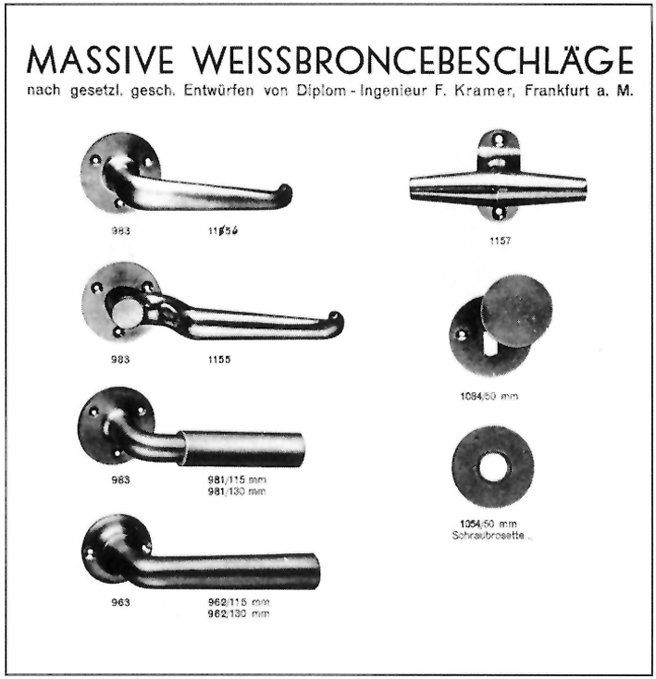 Auszug aus Reinem Katalog der Firma E.W. S., 1930