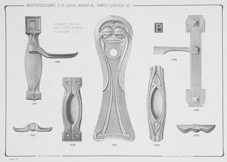 Behrens-Beschläge im Loevy-Katalog Nr. 1, 1905 Behrens-Beschläge im Loevy-Katalog Nr. 1, 1905