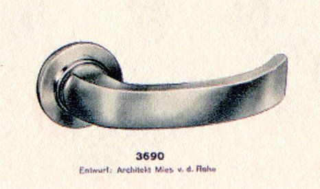 Auszug aus dem Loevy-Katalog Nr. 6 Mies van der Rohe-Drücker im Loevy-Katalog Nr. 6