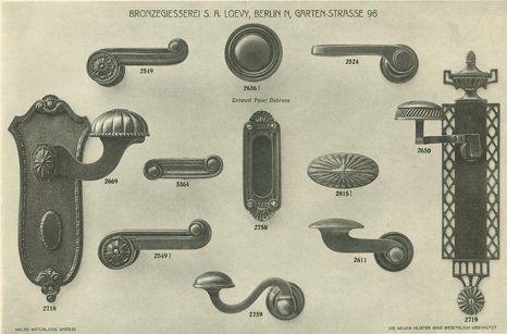 Behrens-Beschläge im Loevy-Katalog Nr. 4, 1925 Behrens-Beschläge im Loevy-Katalog Nr. 4, 1925