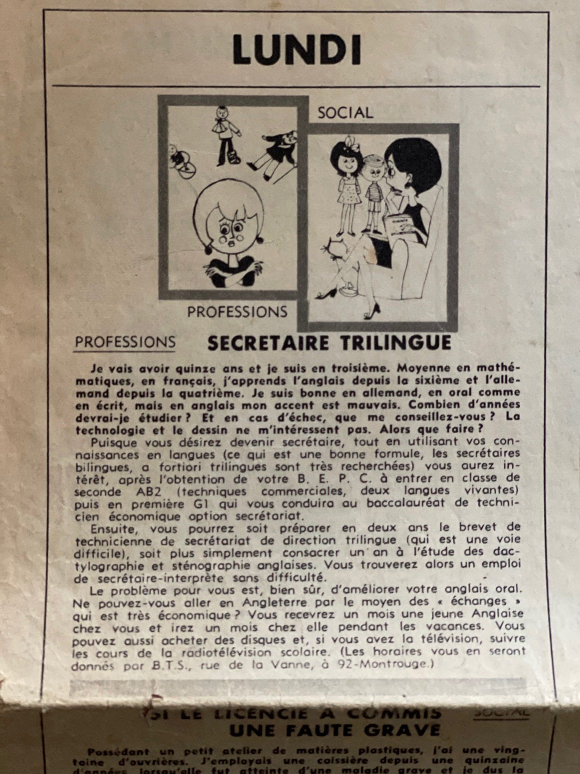 Magazine années 60, nom inconnu. Photographe : Clara Rodrigues Quintero