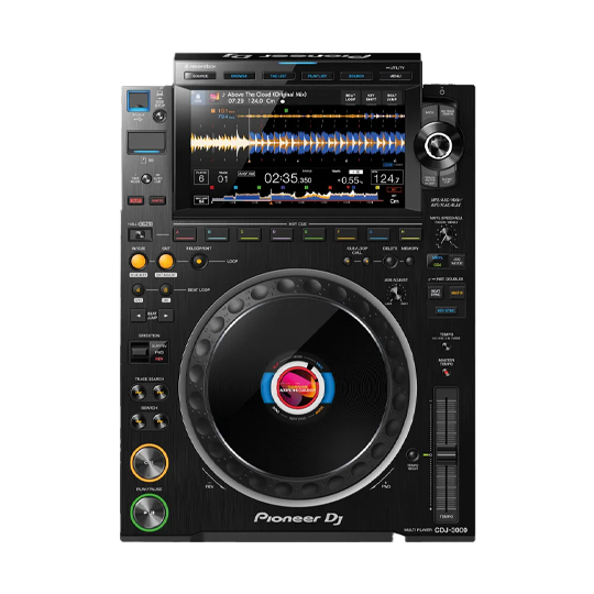 Pioneer DJ CDJ-3000 – Hochwertiger DJ-Multiplayer mit fortschrittlicher Prozessorleistung und Touchscreen-Steuerung Mieten