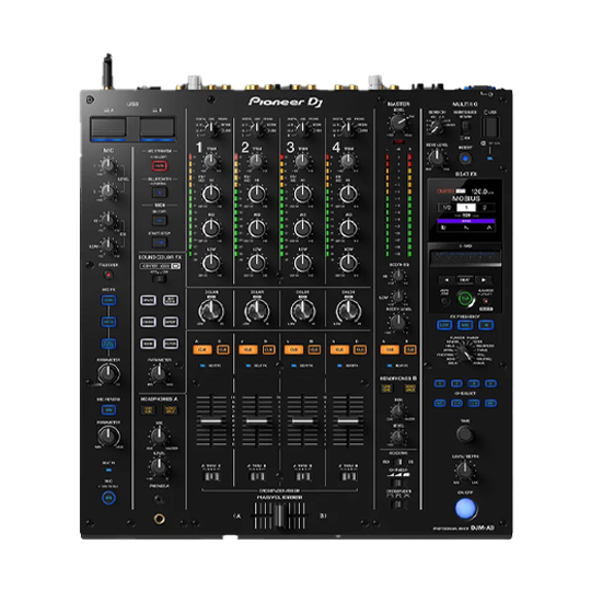 Pioneer DJ DJM-A9 – Professionelles 4-Kanal-DJ-Mischpult mit hochwertiger Klangverarbeitung und vielseitigen Effekten Mieten