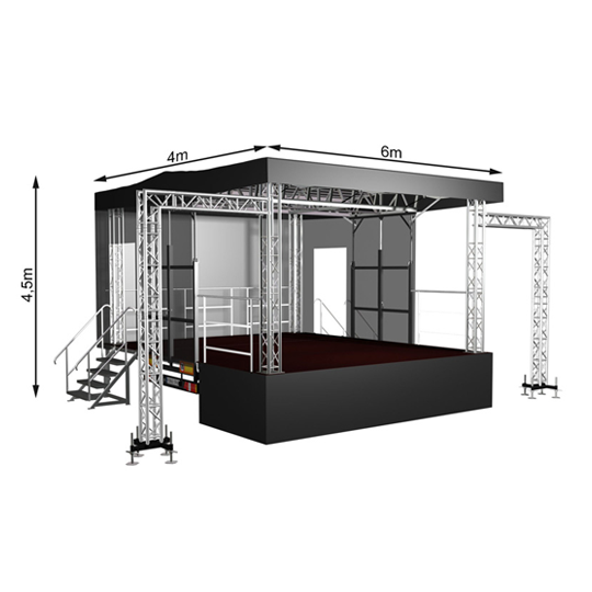 Trailerbühne mieten Berlin, Potsdam 6x4m