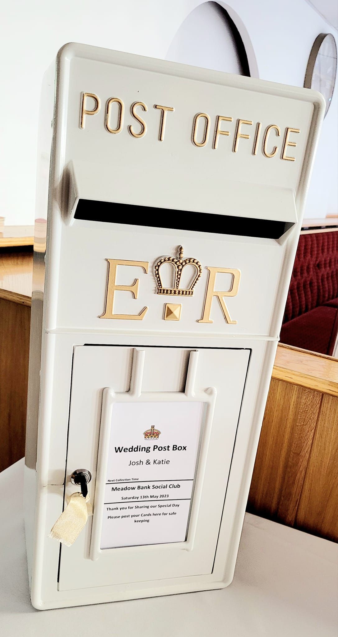 White replica royal mail post box
