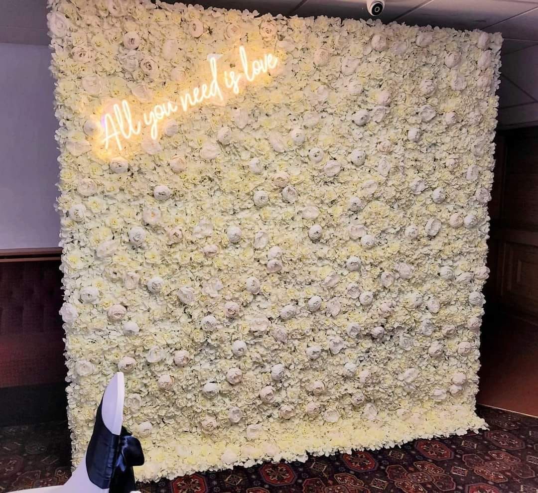 White/Ivory flower wall