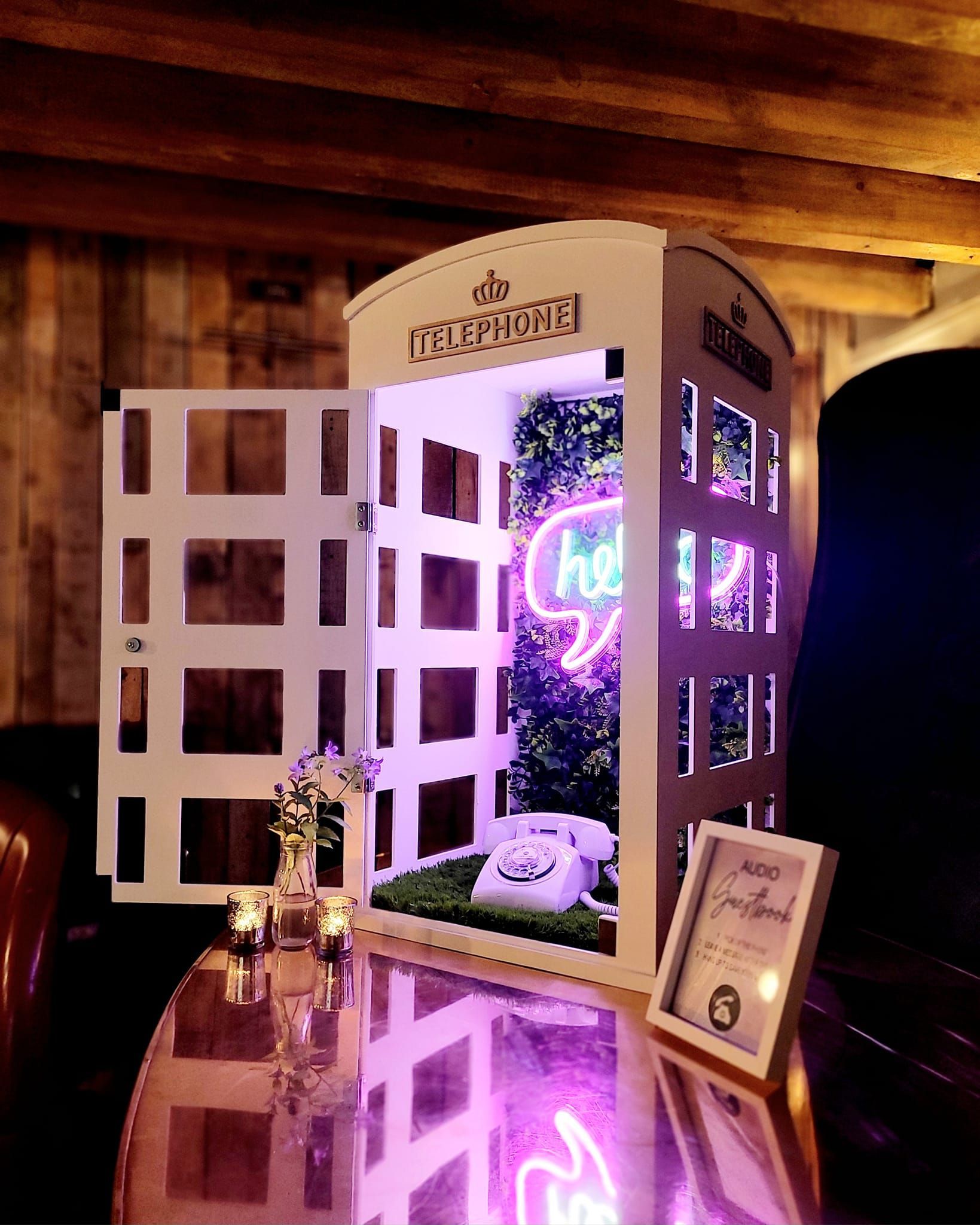 Audio guestbook phone booth